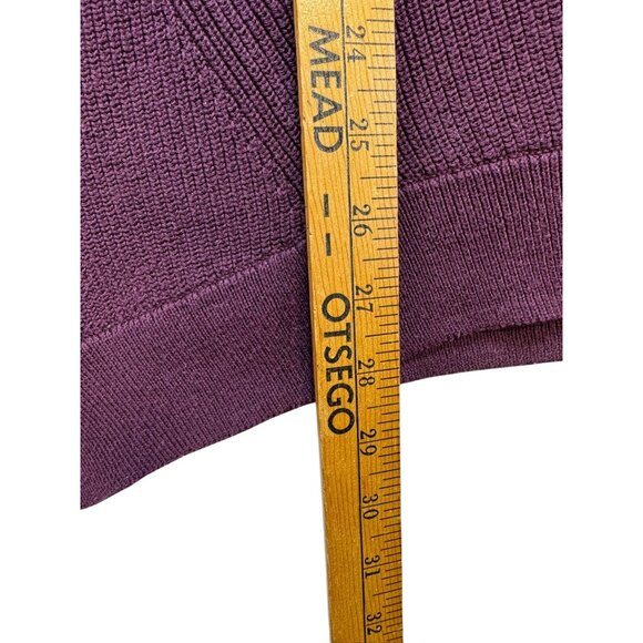 Athleta Womens Asymmetrical Hem Sweater Purple XS Pima Cotton Tencel Silk Blend - Picture 4 of 10